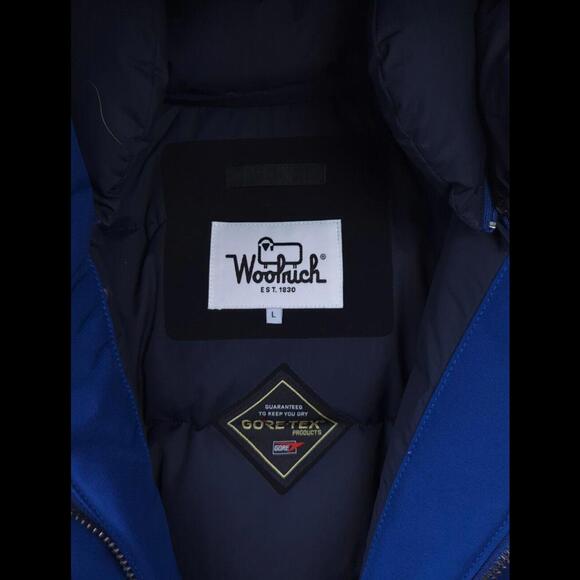 [SOLD] NWT WOOLRICH Men's Sz US L Arctic Down Parka Royal Blue GORETEX FUR HOOD - Picture 6 of 9